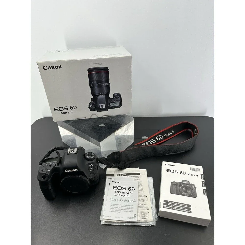 Canon EOS 6D Mark II DSLR + Canon 50mm f/4 Lens & Canon EF 70-200 F1.4